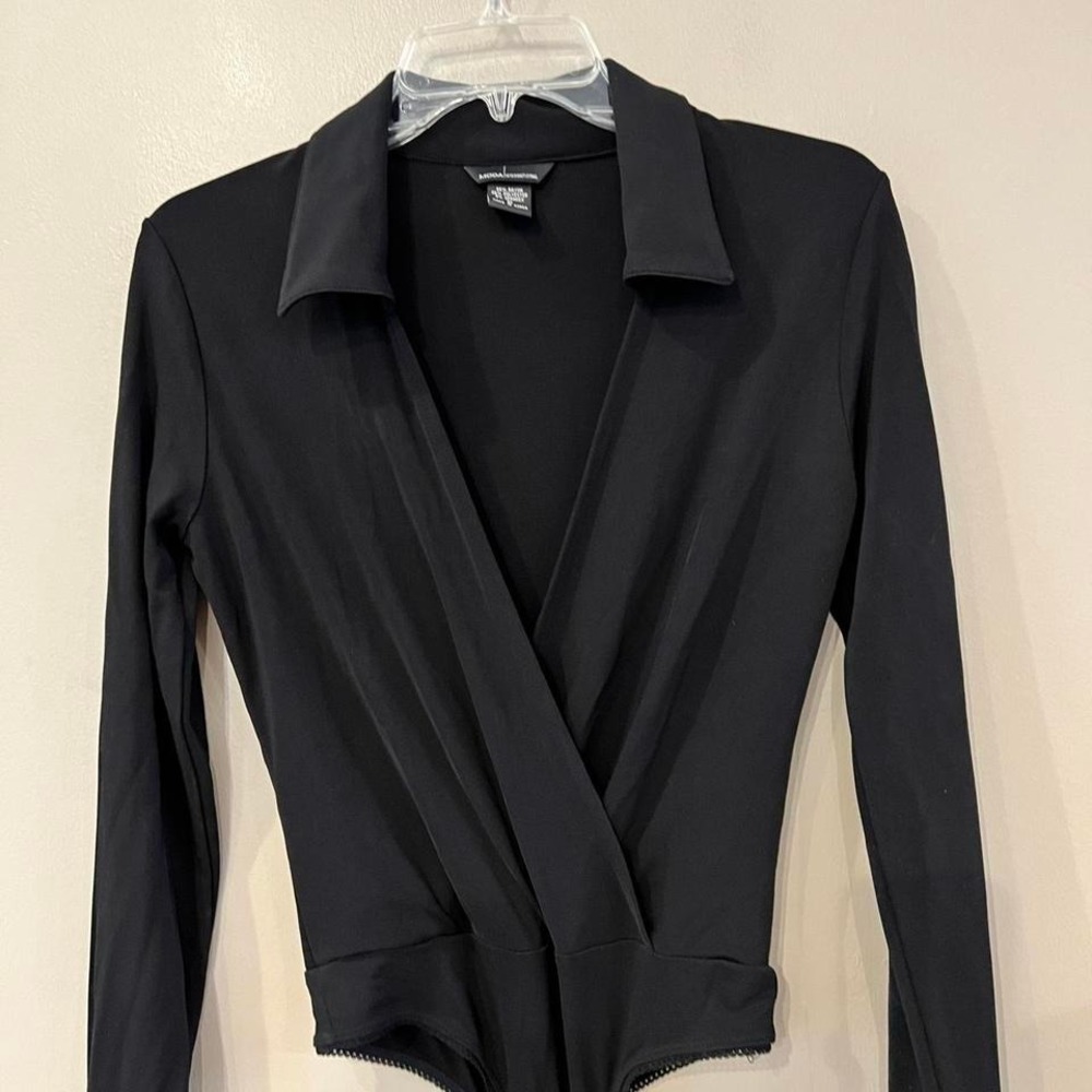 2 Pc Moda Intll Y2K Pants Bodysuit XS/S Black Going Out Club Mob Wife - Picture 1 of 8